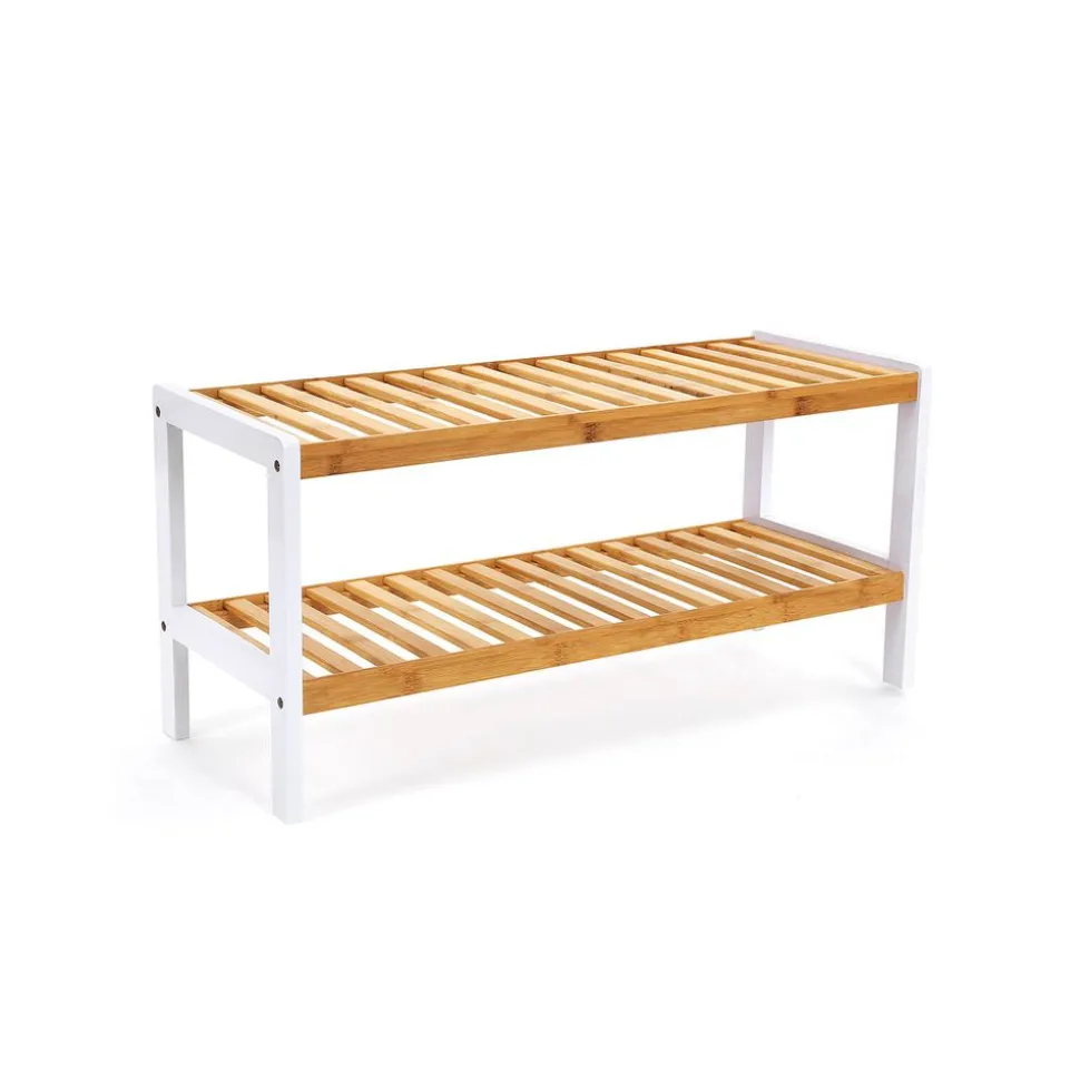 Hot SONGMICS Étagère 2 niveaux bambou