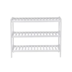 Cheap SONGMICS Étagère 3 niveaux bambou Blanc