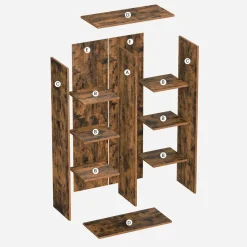 Online SONGMICS Étagère 5 niveaux doré et transparent