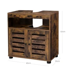 Cheap SONGMICS Étagère 4 niveaux industriel Marron Rustique