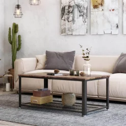 New SONGMICS Étagère 5 niveaux industriel Brun Vintage Noir