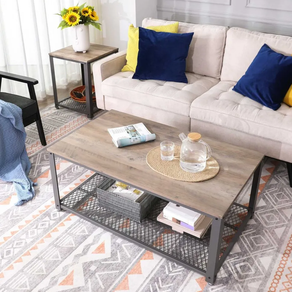 New SONGMICS Étagère 5 niveaux industriel Brun Vintage Noir