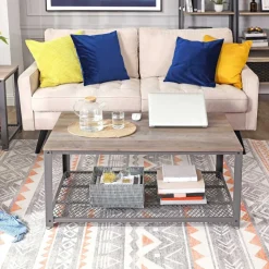 New SONGMICS Étagère 5 niveaux industriel Brun Vintage Noir