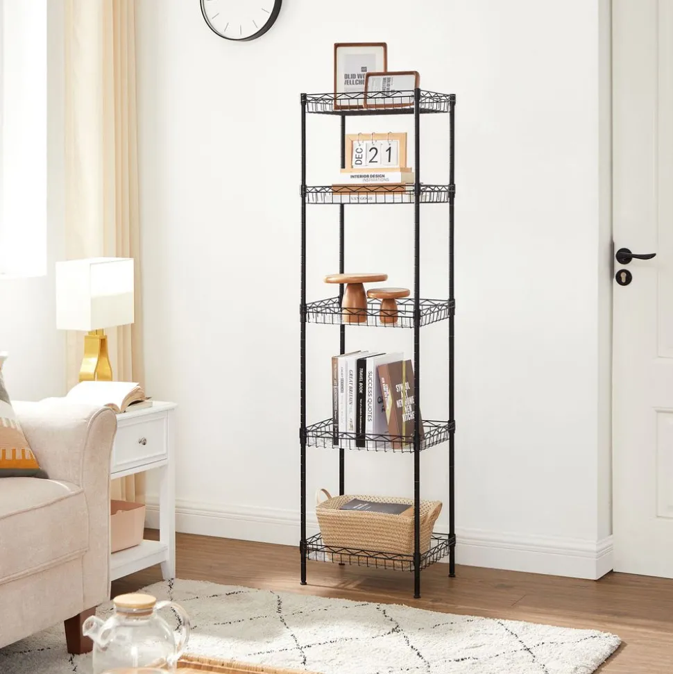 Flash Sale SONGMICS Étagère 5 niveaux métal Noir