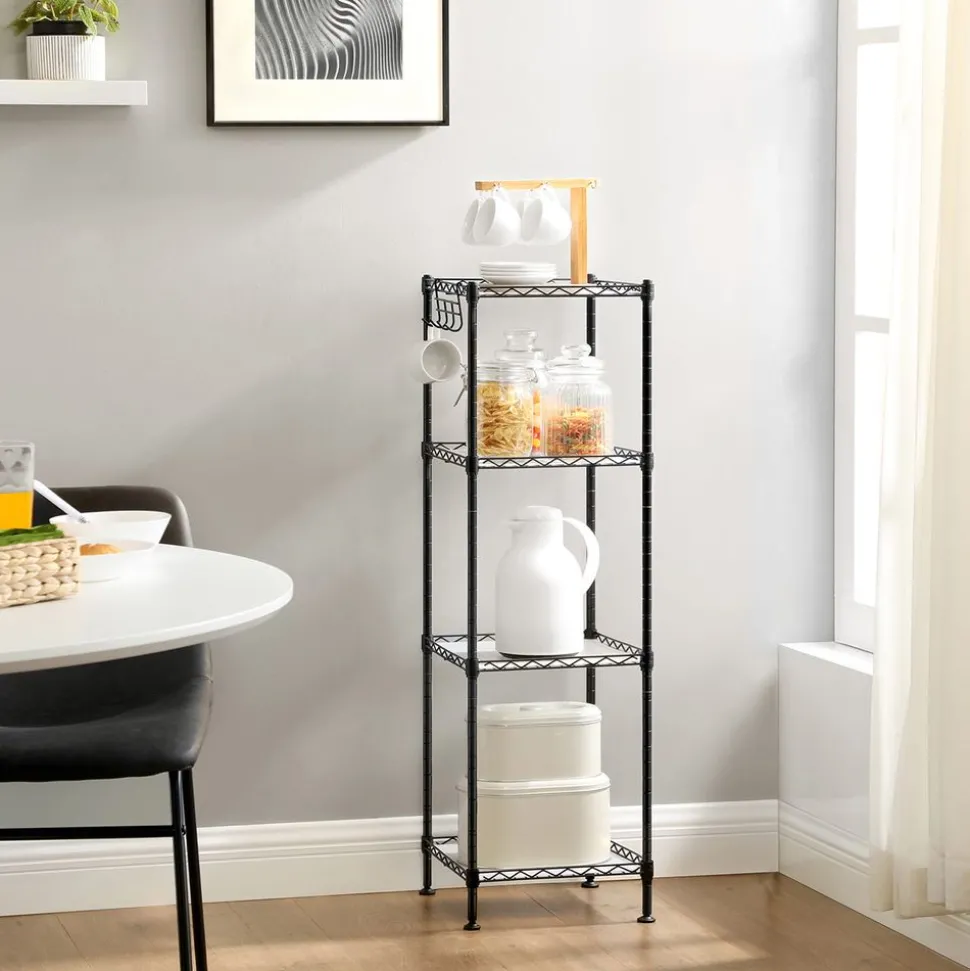 Clearance SONGMICS Étagère 4 niveaux Noir