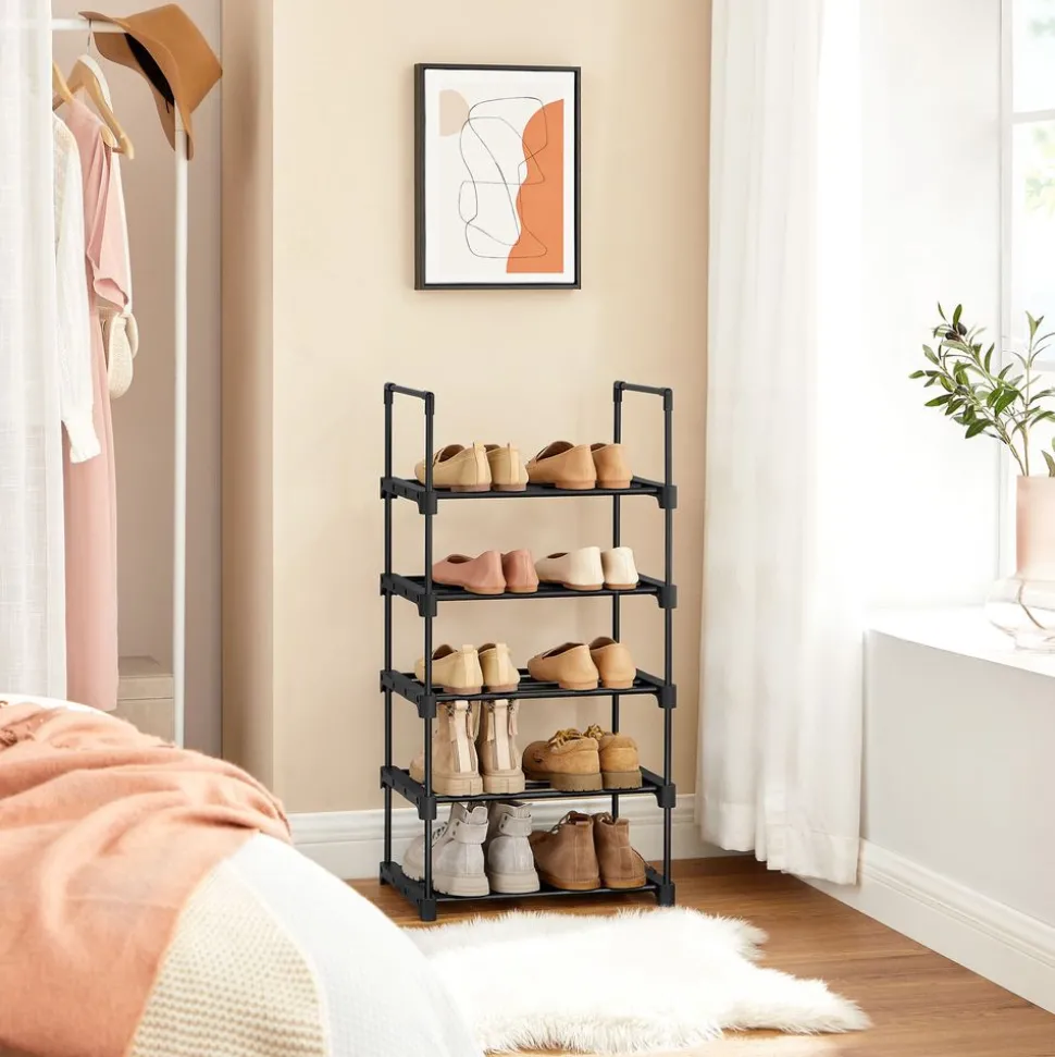 Store SONGMICS Étagère 5 niveaux noir