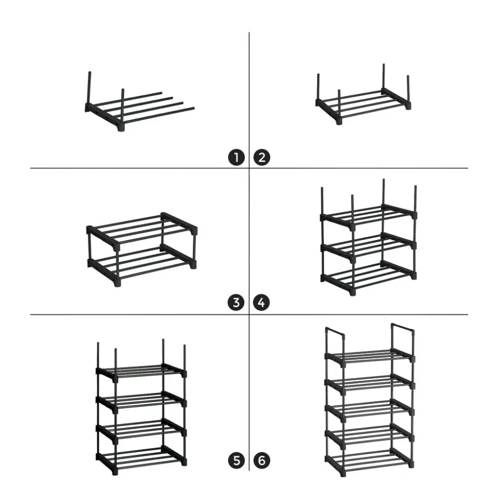 Store SONGMICS Étagère 5 niveaux noir
