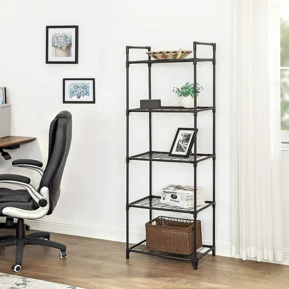 Outlet SONGMICS Étagère 5 niveaux noir