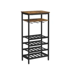 Flash Sale SONGMICS Étagère à vin 20 bouteilles Brun Vintage Noir