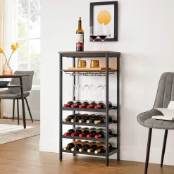 Flash Sale SONGMICS Étagère à vin 20 bouteilles Brun Vintage Noir