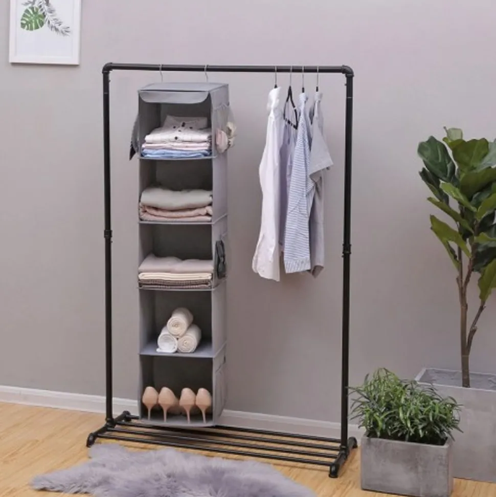 Clearance SONGMICS Étagère à vêtements Gris