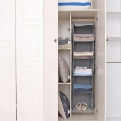 Clearance SONGMICS Étagère à vêtements Gris