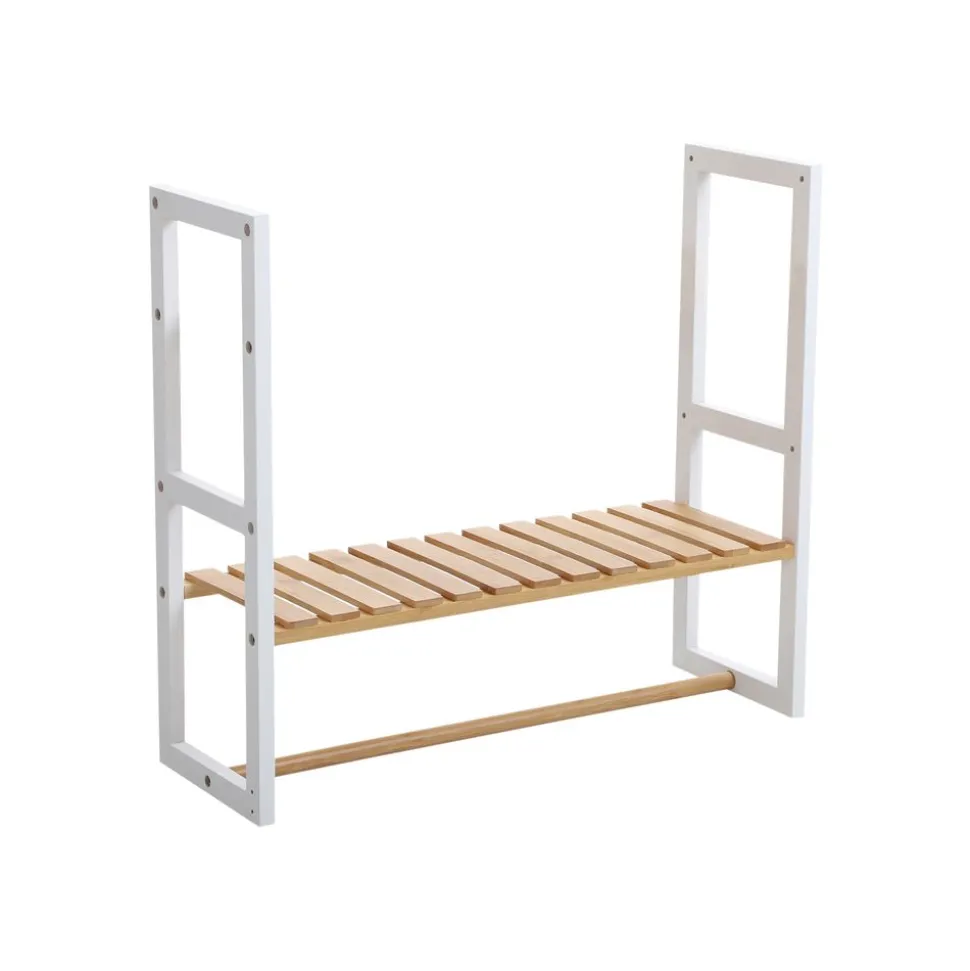 Clearance SONGMICS Étagère bambou Blanc