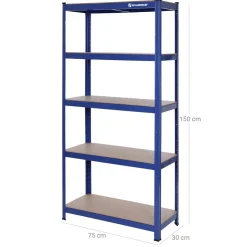 Clearance SONGMICS Étagère charge 1325 kg bleu