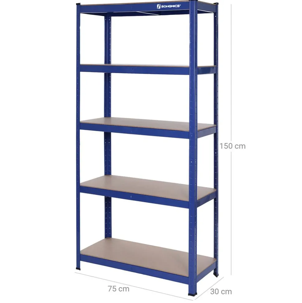 Clearance SONGMICS Étagère charge 1325 kg bleu