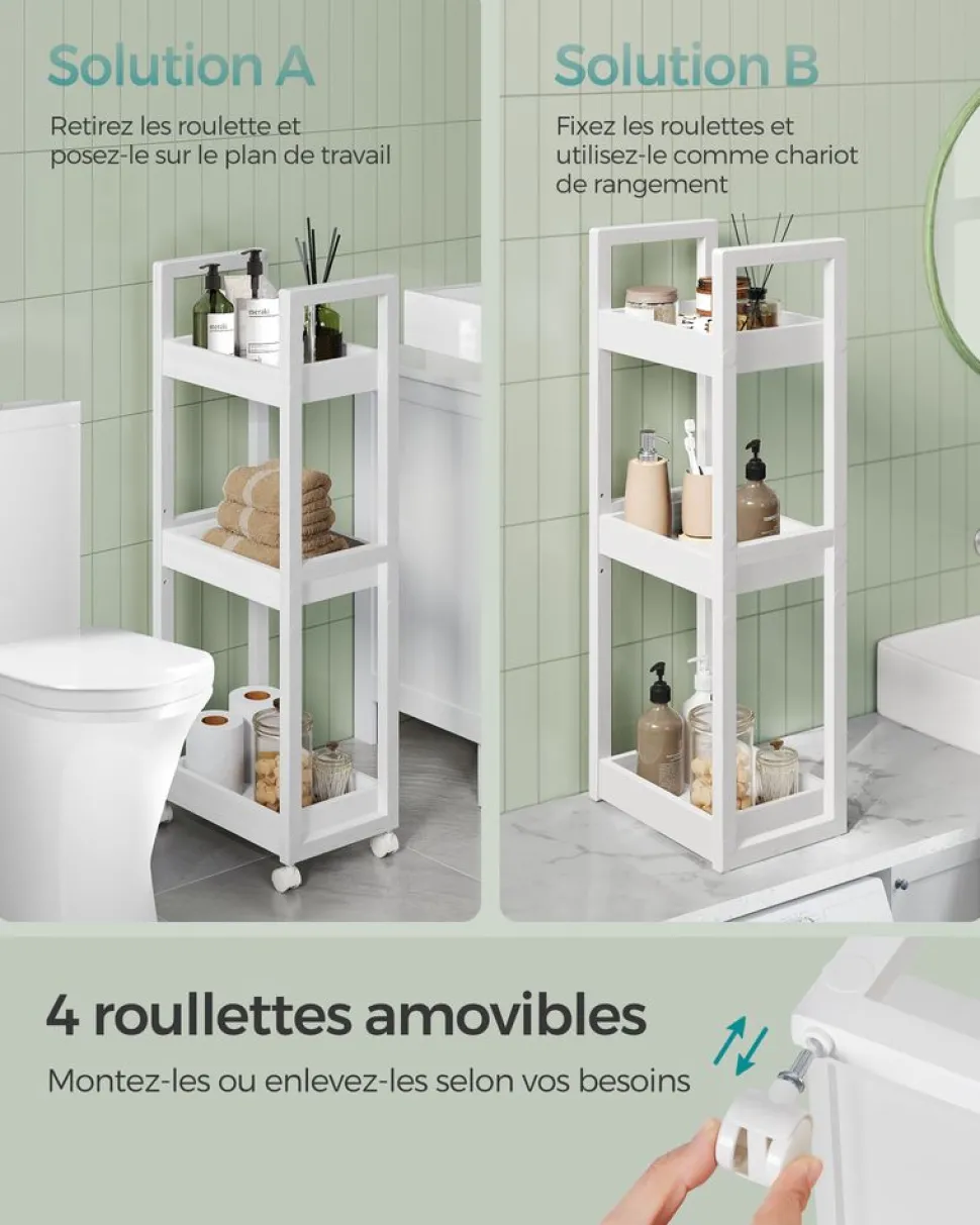 New SONGMICS Étagère chaussure 5 niveaux en métal et tissu oxford 29 x 89 x 92,5 cm 4 crochets marron rustique et noir