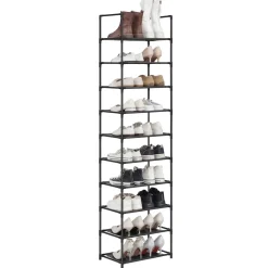 Fashion SONGMICS Étagère chaussures 10 niveaux noir
