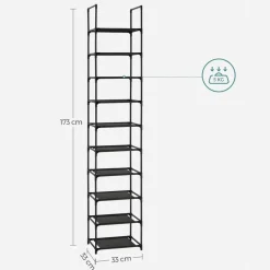 Cheap SONGMICS Étagère chaussures 10 niveaux Noir