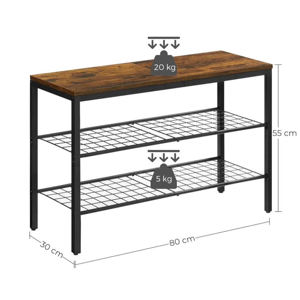 Hot SONGMICS Étagère chaussures grilles Noir