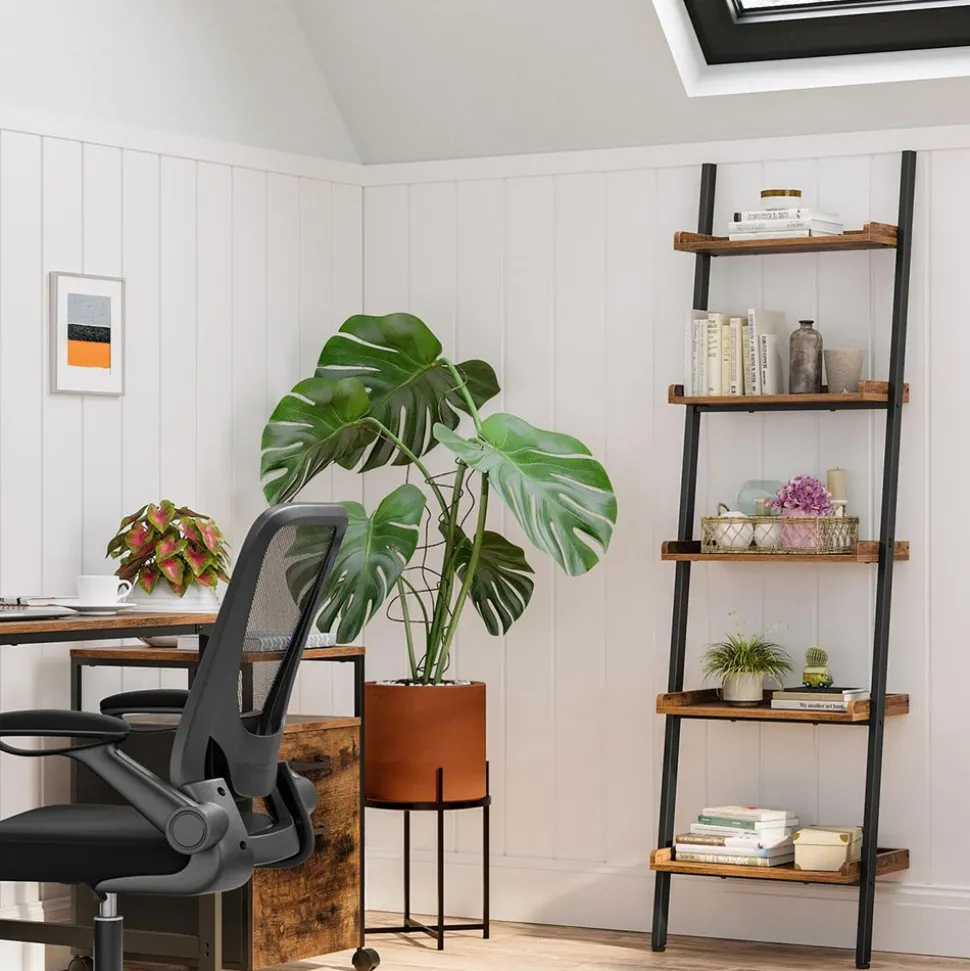 Hot SONGMICS Étagère échelle 5 niveaux Noir