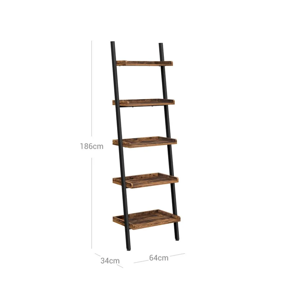 Hot SONGMICS Étagère échelle 5 niveaux Noir