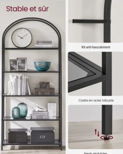 Hot SONGMICS Étagère échelle 5 niveaux industriel