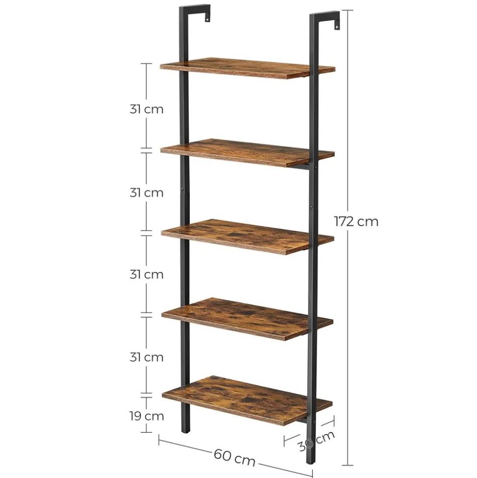 Cheap SONGMICS Étagère échelle industriel Noir