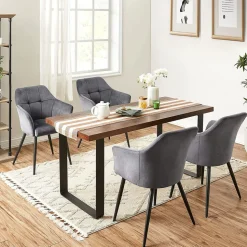 Fashion SONGMICS Étagère cuisine avec multiprise 8 crochets marron rustique