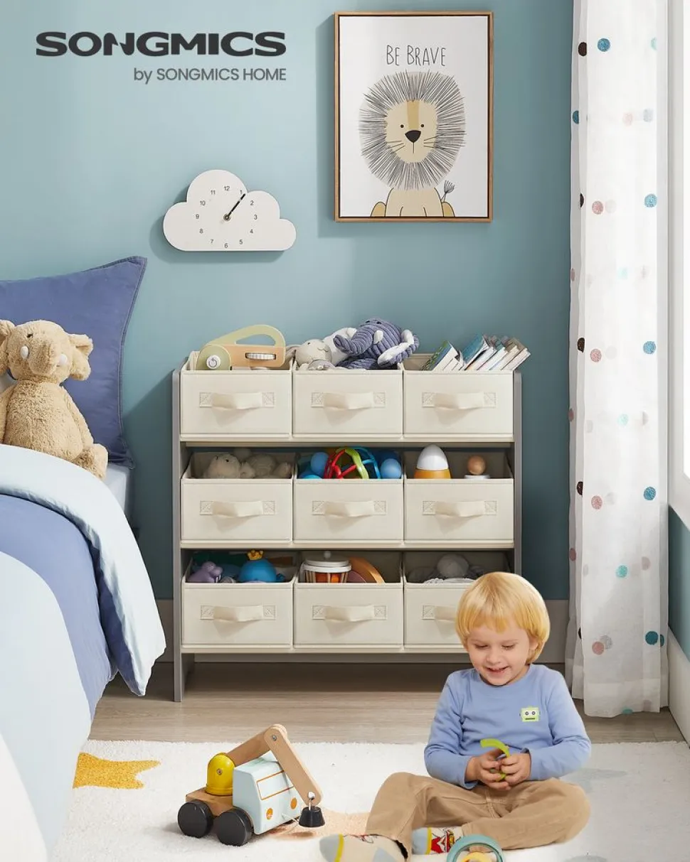 New SONGMICS Étagère d'angle à 4 niveaux gris anthracite et noir mat