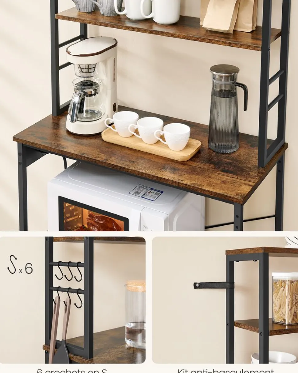 Shop SONGMICS Étagère d'angle à 5 niveaux étagère de rangement