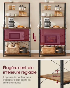 Shop SONGMICS Étagère d'angle à 5 niveaux étagère de rangement