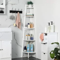 Cheap SONGMICS Étagère d'angle Blanc