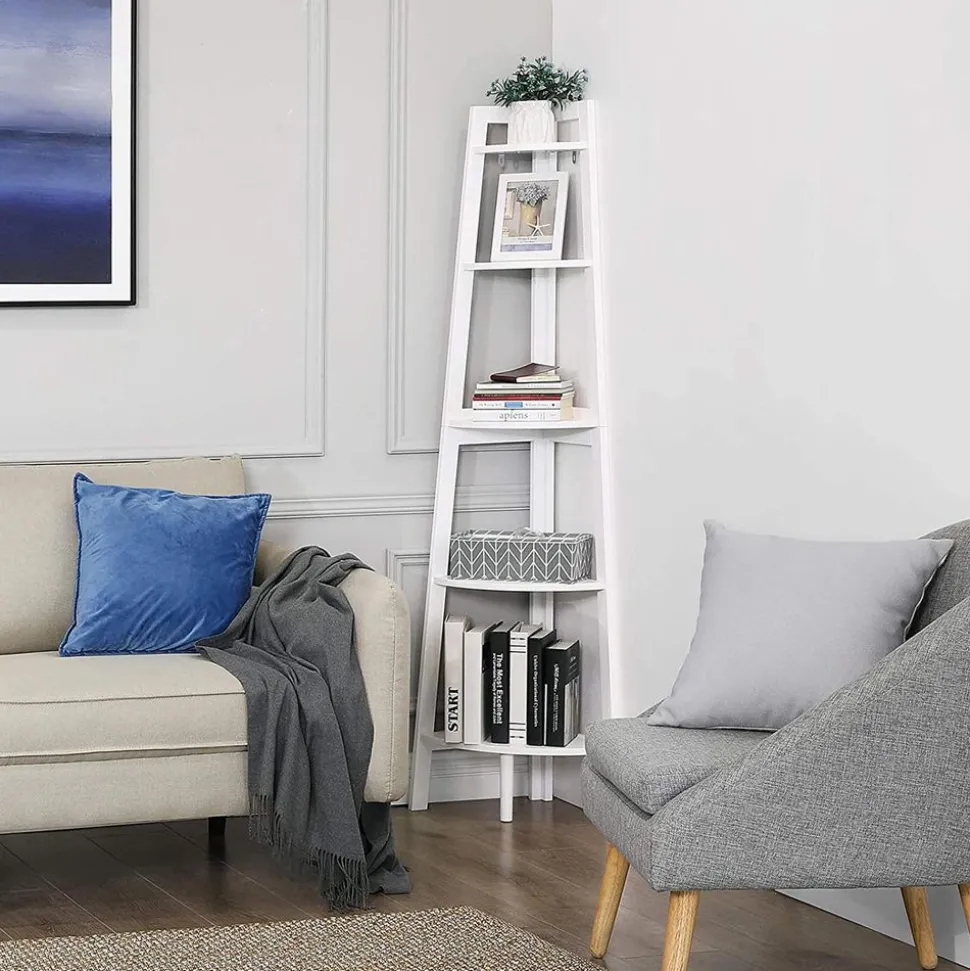 Cheap SONGMICS Étagère d'angle Blanc