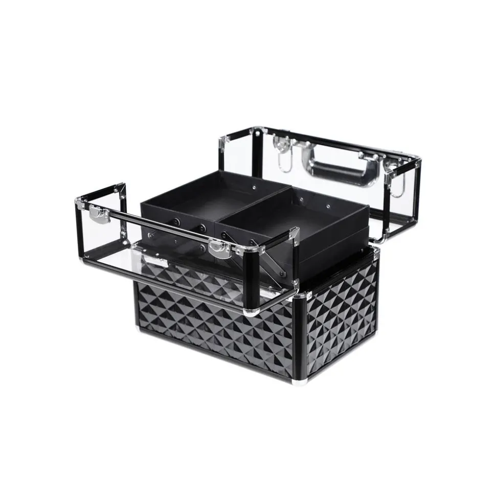 Fashion SONGMICS Étagère d'angle en verre