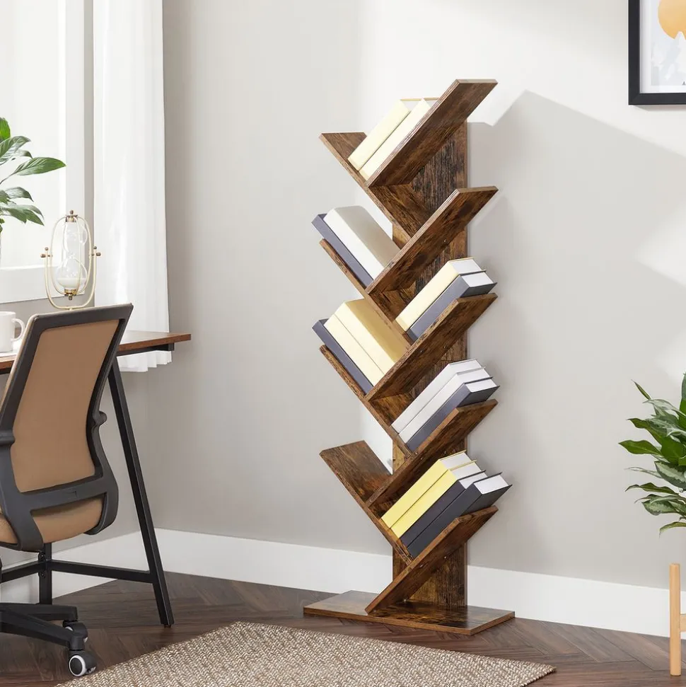 Best SONGMICS Étagère d'angle industriel Brun Vintage Noir