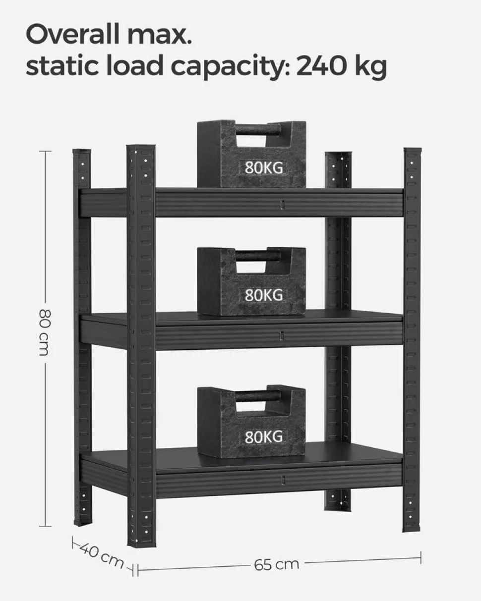 Online SONGMICS Étagère d'angle murale 5 niveaux gris