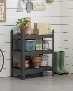 Online SONGMICS Étagère d'angle murale 5 niveaux gris