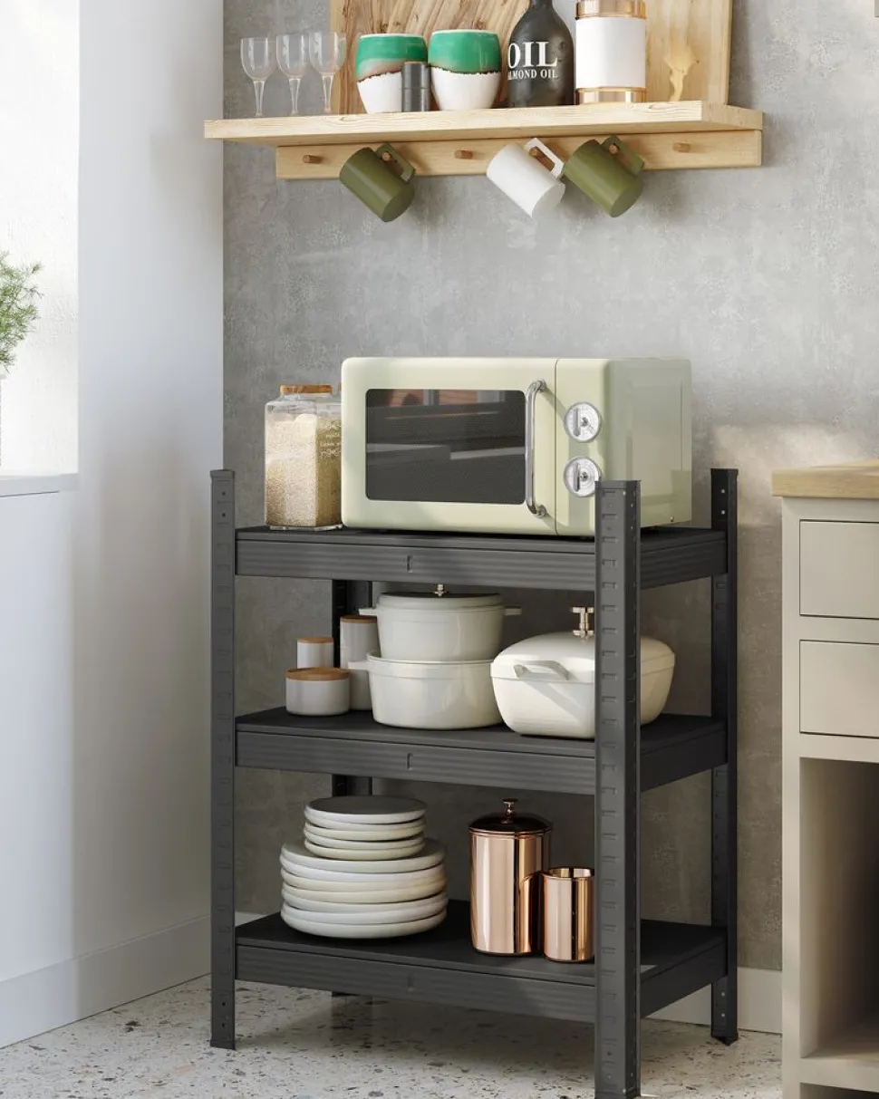 Online SONGMICS Étagère d'angle murale 5 niveaux gris