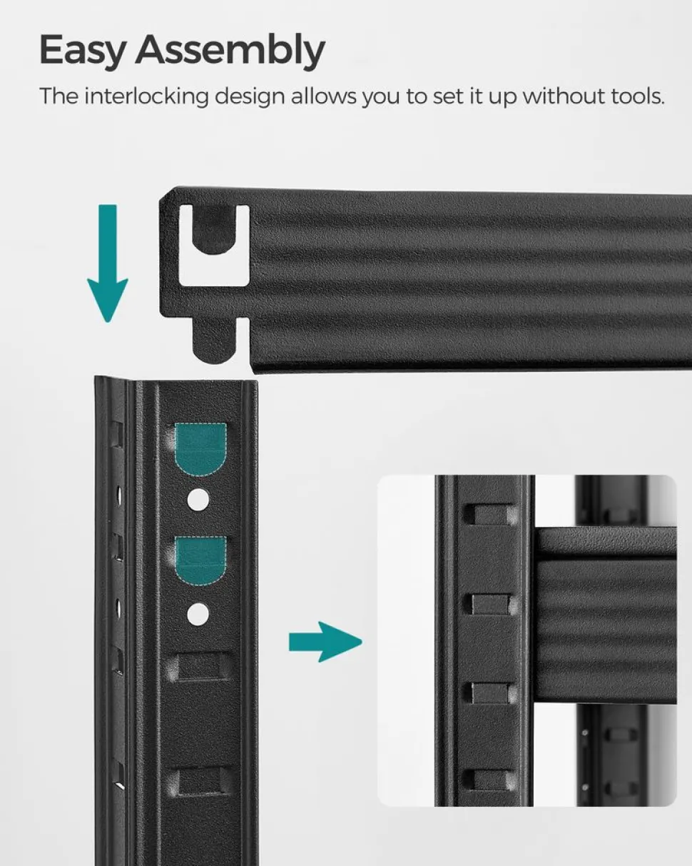Online SONGMICS Étagère d'angle murale 5 niveaux gris