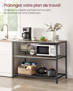 Cheap SONGMICS Étagère de cuisine à 3 étagères