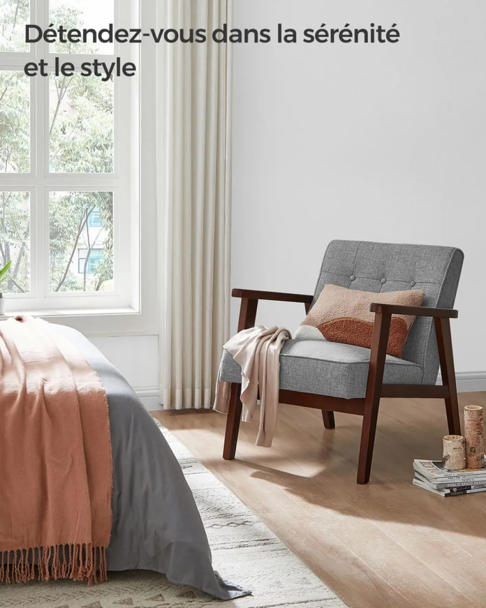 Cheap SONGMICS Étagère de cuisine avec 2 paniers grège noir