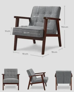 Cheap SONGMICS Étagère de cuisine avec 2 paniers grège noir