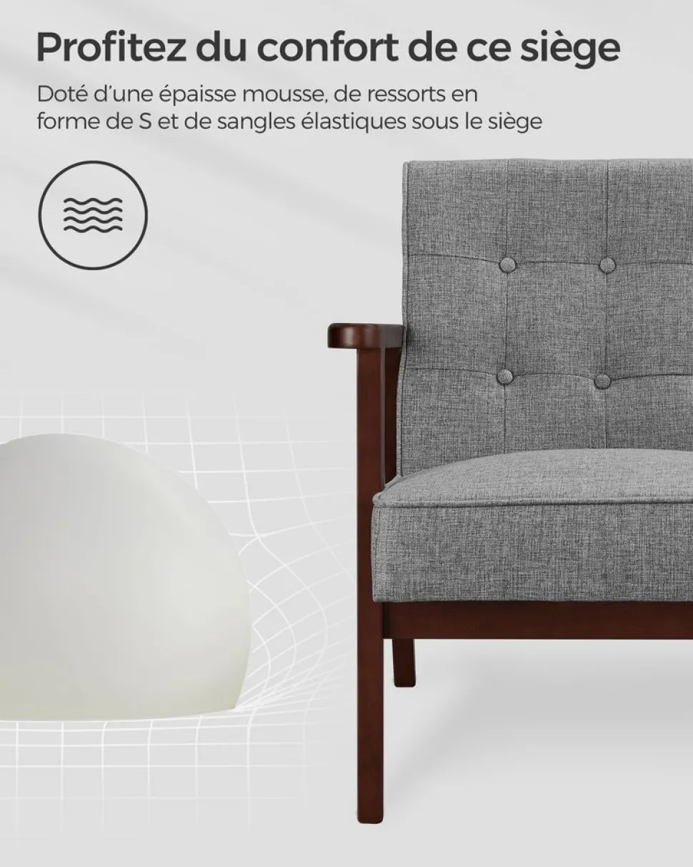 Cheap SONGMICS Étagère de cuisine avec 2 paniers grège noir