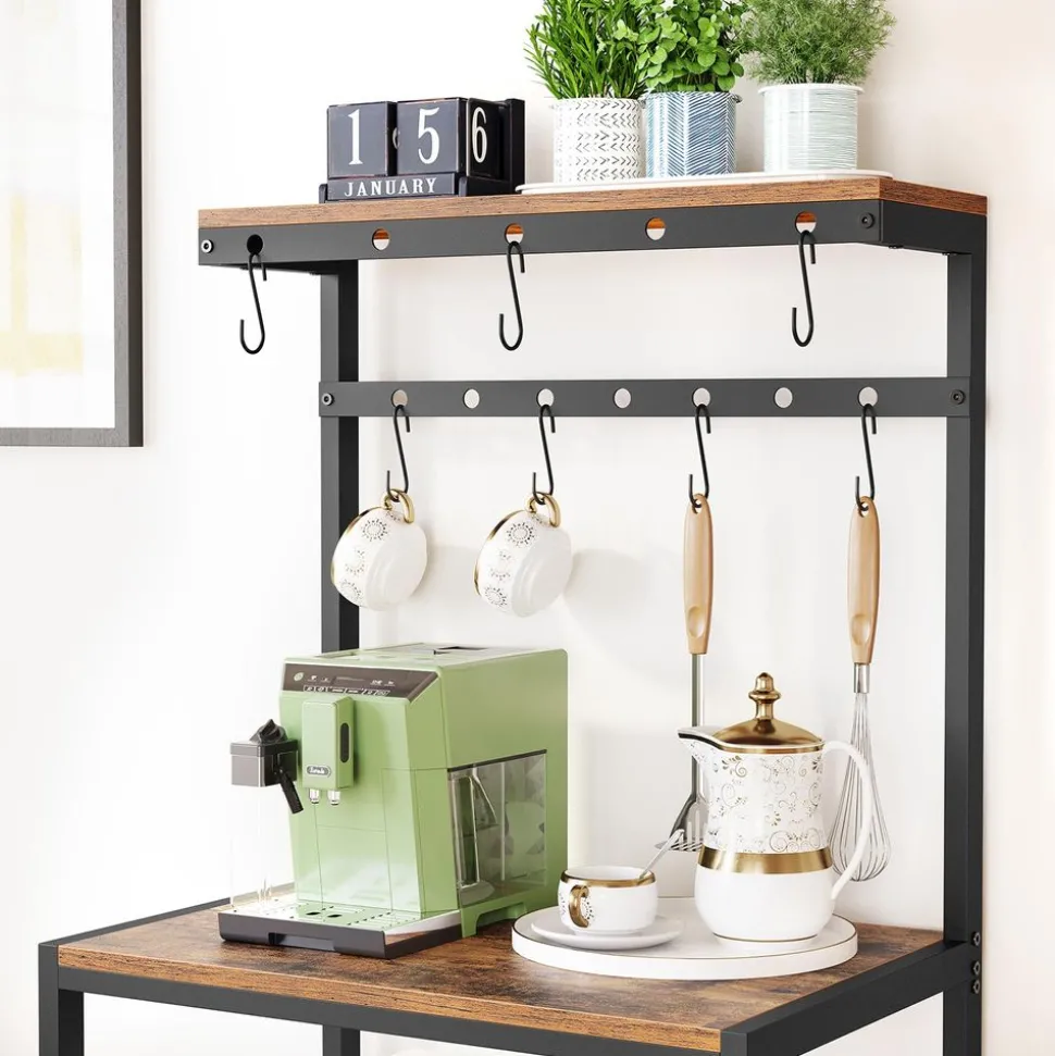 Best SONGMICS Étagère de cuisine crochets Blanc