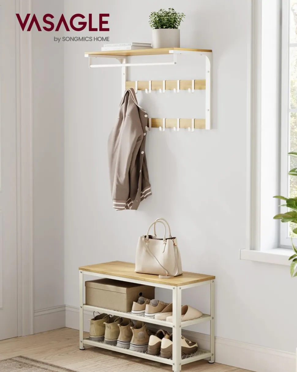 Best Sale SONGMICS Étagère de rangement à 2 niveaux grège noir