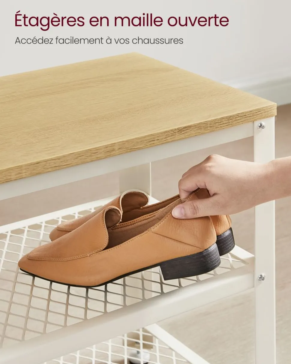 Best Sale SONGMICS Étagère de rangement à 2 niveaux grège noir