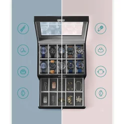 Hot SONGMICS Étagère de rangement 6 niveaux cadre en acier 30 x 80 x 186 cm marron blé et noir d'encre