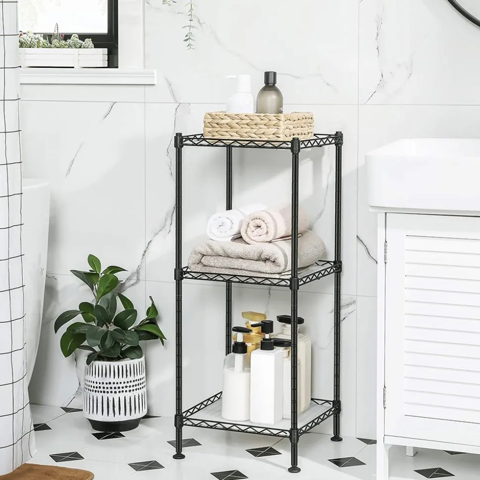 Shop SONGMICS Étagère de rangement en métal Noir