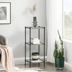 Shop SONGMICS Étagère de rangement en métal Noir