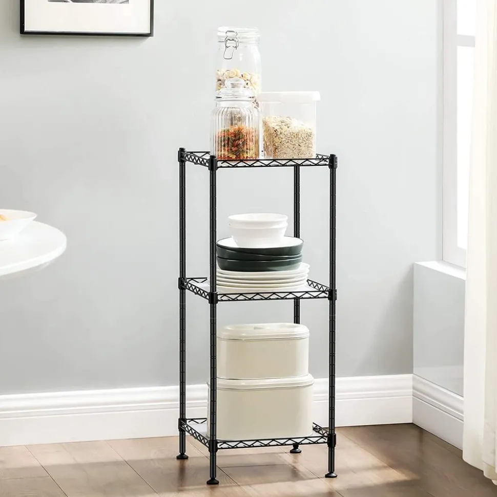 Shop SONGMICS Étagère de rangement en métal Noir